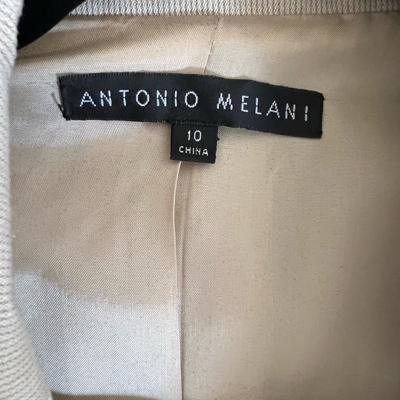 ANTONIO MELANI Beige Blazer Jacket Sz10 - Picture 10 of 10